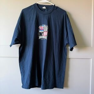 Maui Built Graphic T-Shirt Mens XL Navy Blue Hawaii Crest Logo Short Sleeve Tee
